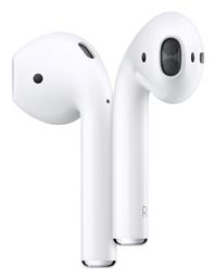 AirPods (2nd generation) Earbud Bluetooth Handsfree Ακουστικά με Θήκη Φόρτισης Λευκά Apple