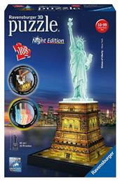 Puzzle Statue of Liberty, Night Edition 3D 108 Κομμάτια - Ravensburger από το Toyscenter