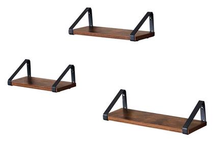 Ράφια Τοίχου 3τμχ 40x12x11εκ. Καφέ - Vasagle από το Spitishop