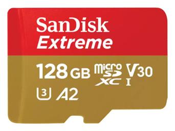 Extreme microSDXC 128GB Class 10 U3 V30 A2 UHS-I Sandisk