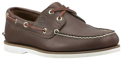 2 Eye Δερμάτινα Ανδρικά Boat Shoes σε Καφέ Χρώμα Timberland από το Cosmossport