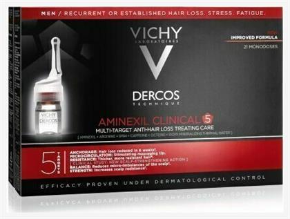 Dercos Technique Aminexil Clinical 5 Αμπούλες Μαλλιών κατά της Τριχόπτωσης για Άνδρες 21x6ml Vichy